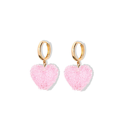 Jelly Heart Hoops, Baby Pink (G)