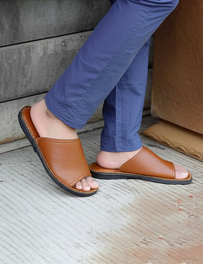 Light Brown Slippers for Men
