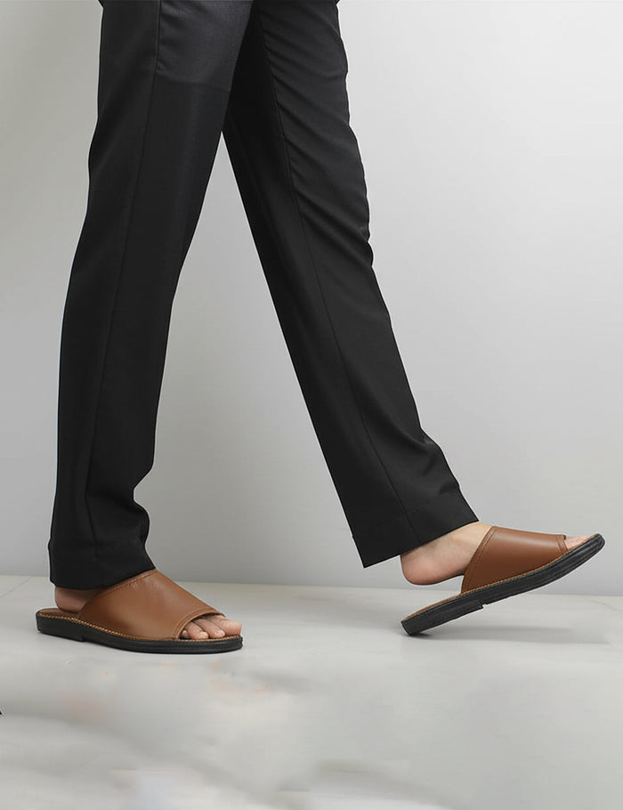 Light Brown Slippers for Men