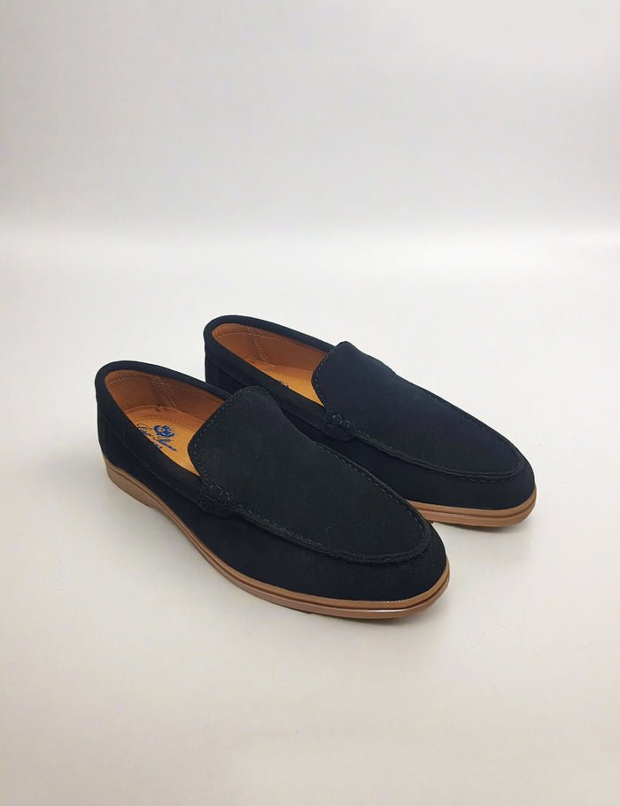 Loro Piano Mens Black Loafers
