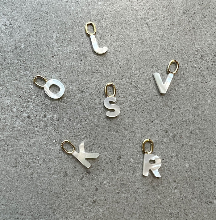 Lucid Letter Charm, Gold