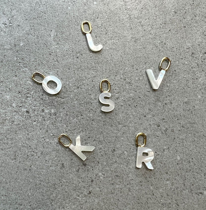 Lucid Letter Charm, Gold