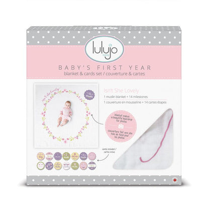 Lulujo Milestone Blanket & Card Set