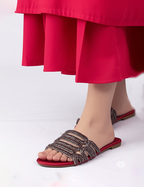 Maroon Casual Slipper