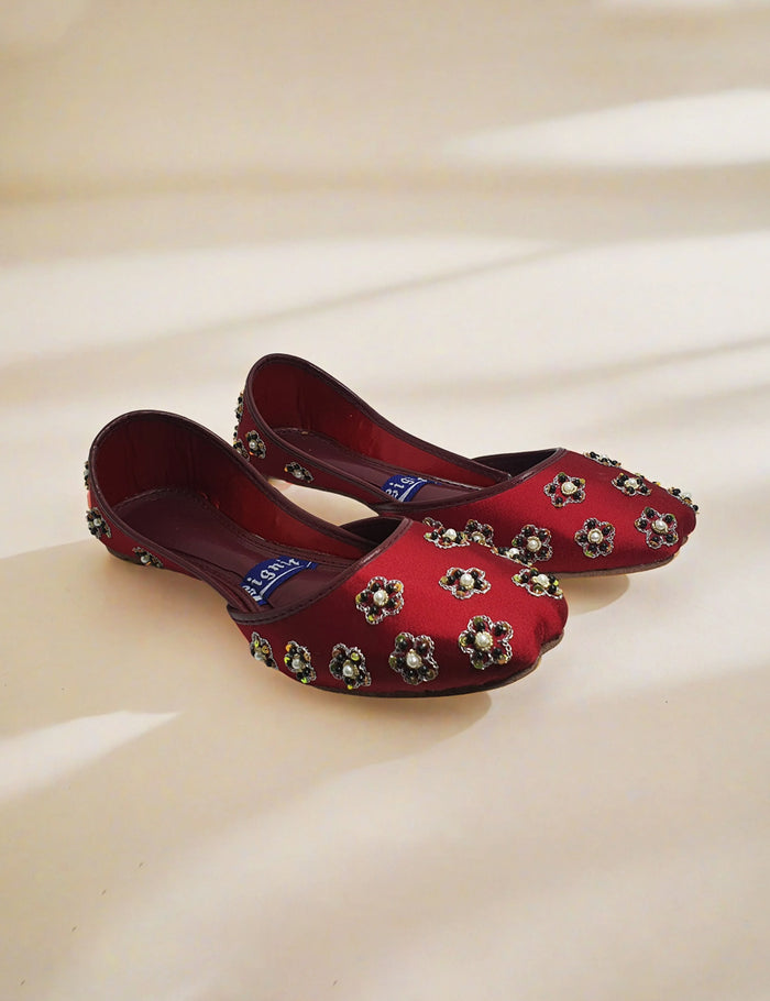 Maroon Fancy Khussa