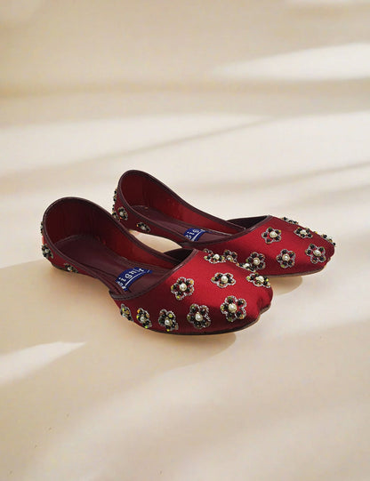 Maroon Fancy Khussa