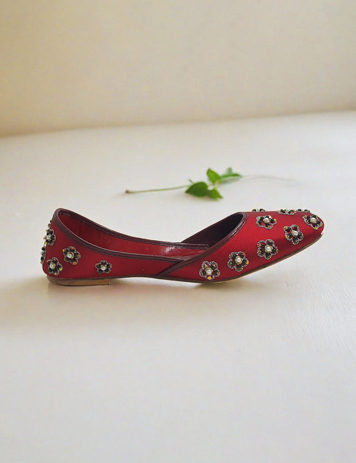 Maroon Fancy Khussa