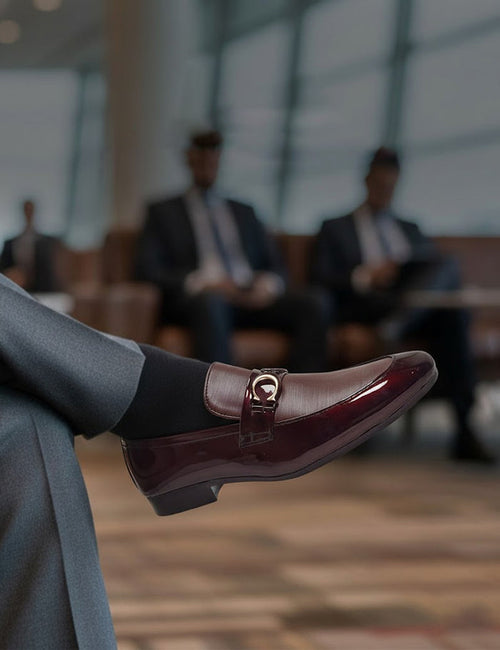 Maroon patent Loafer