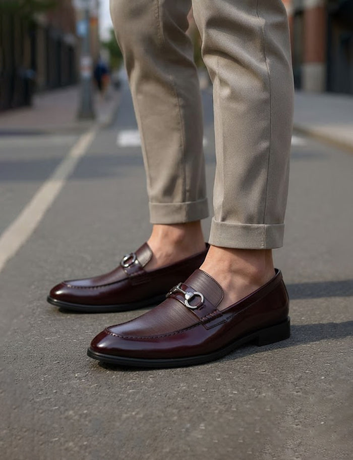 Maroon patent Loafer