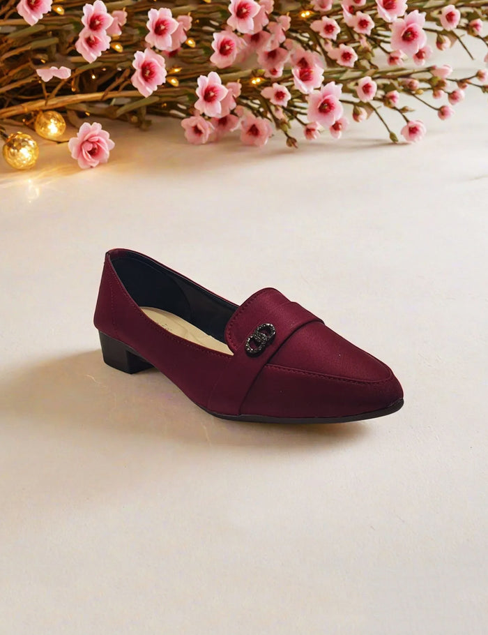 Maroon Winter Pumps