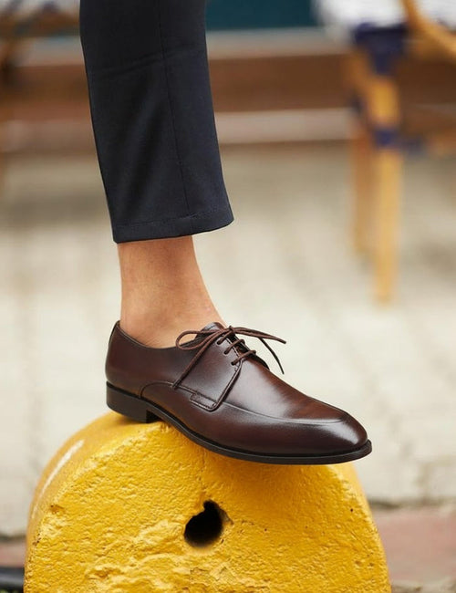 Men's Brown Polished Leather Shoes