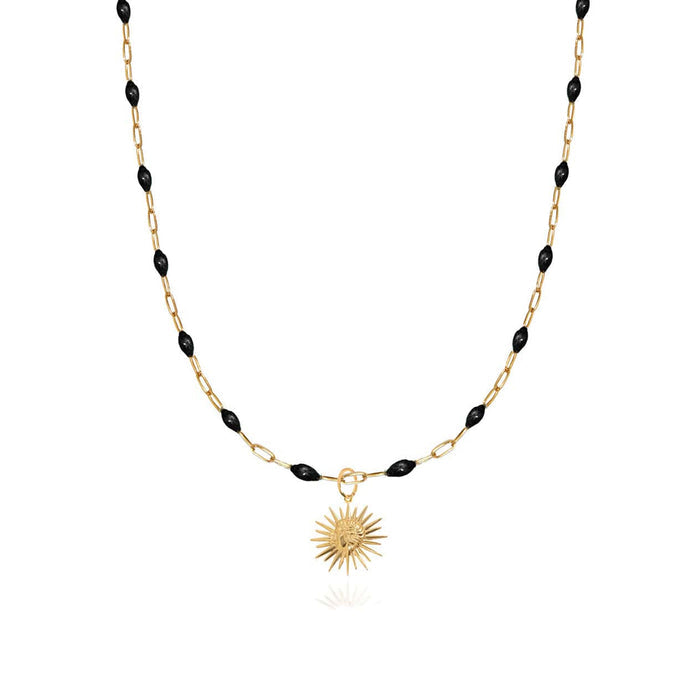 Mini Sun Necklace, Gold