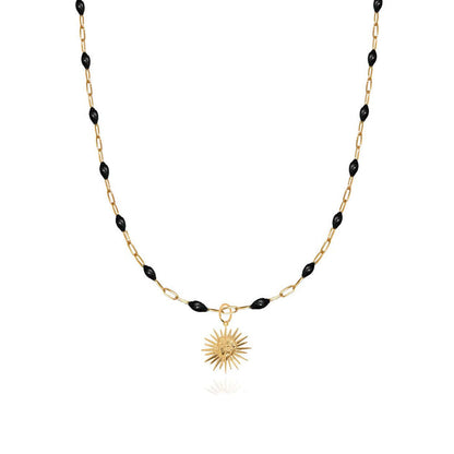 Mini Sun Necklace, Gold