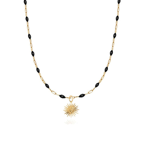 Mini Sun Necklace, Gold