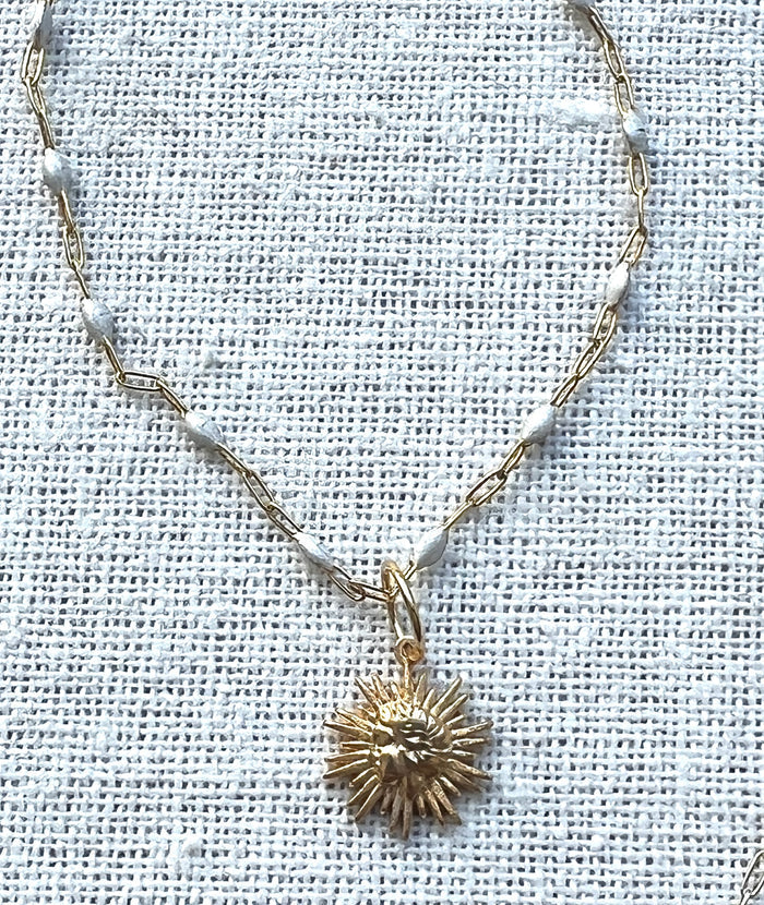 Mini Sun Necklace, Gold