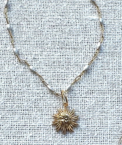 Mini Sun Necklace, Gold