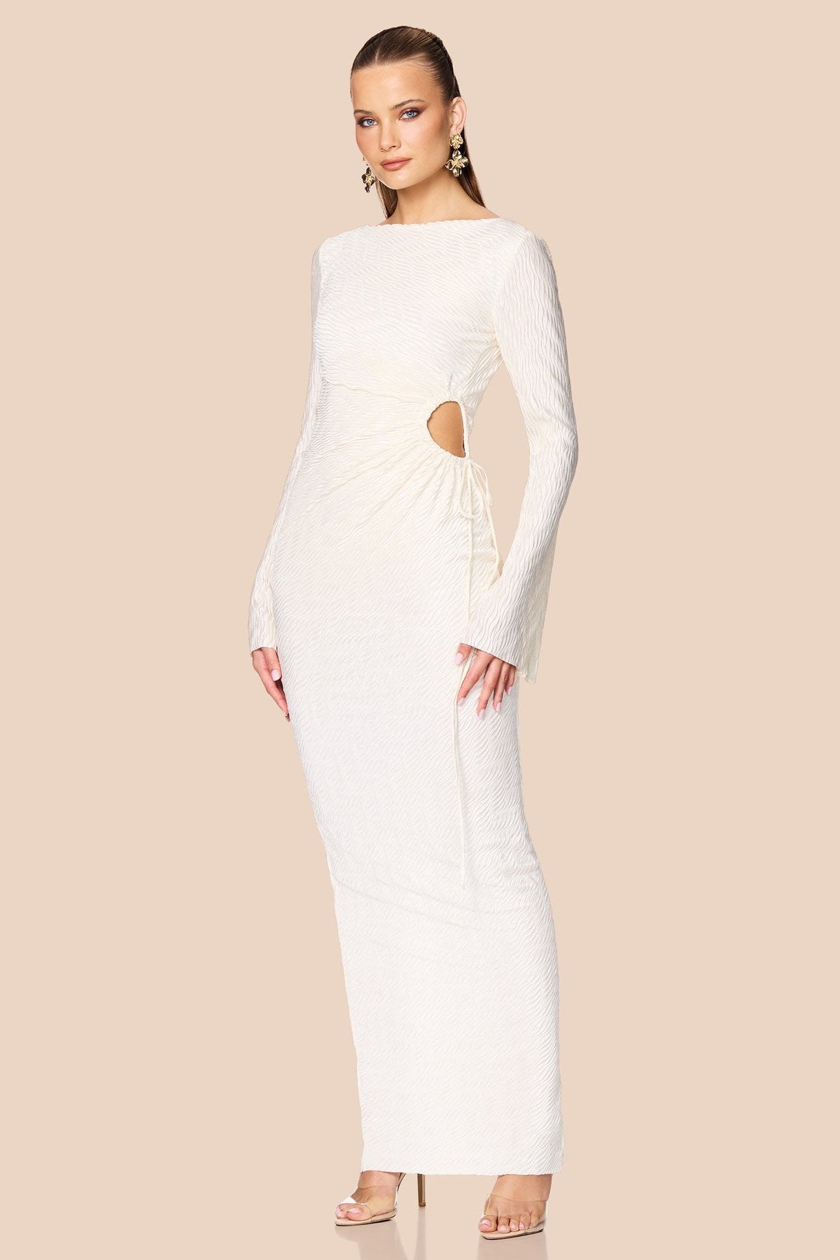 Nookie Mirage LS Gown - Cream