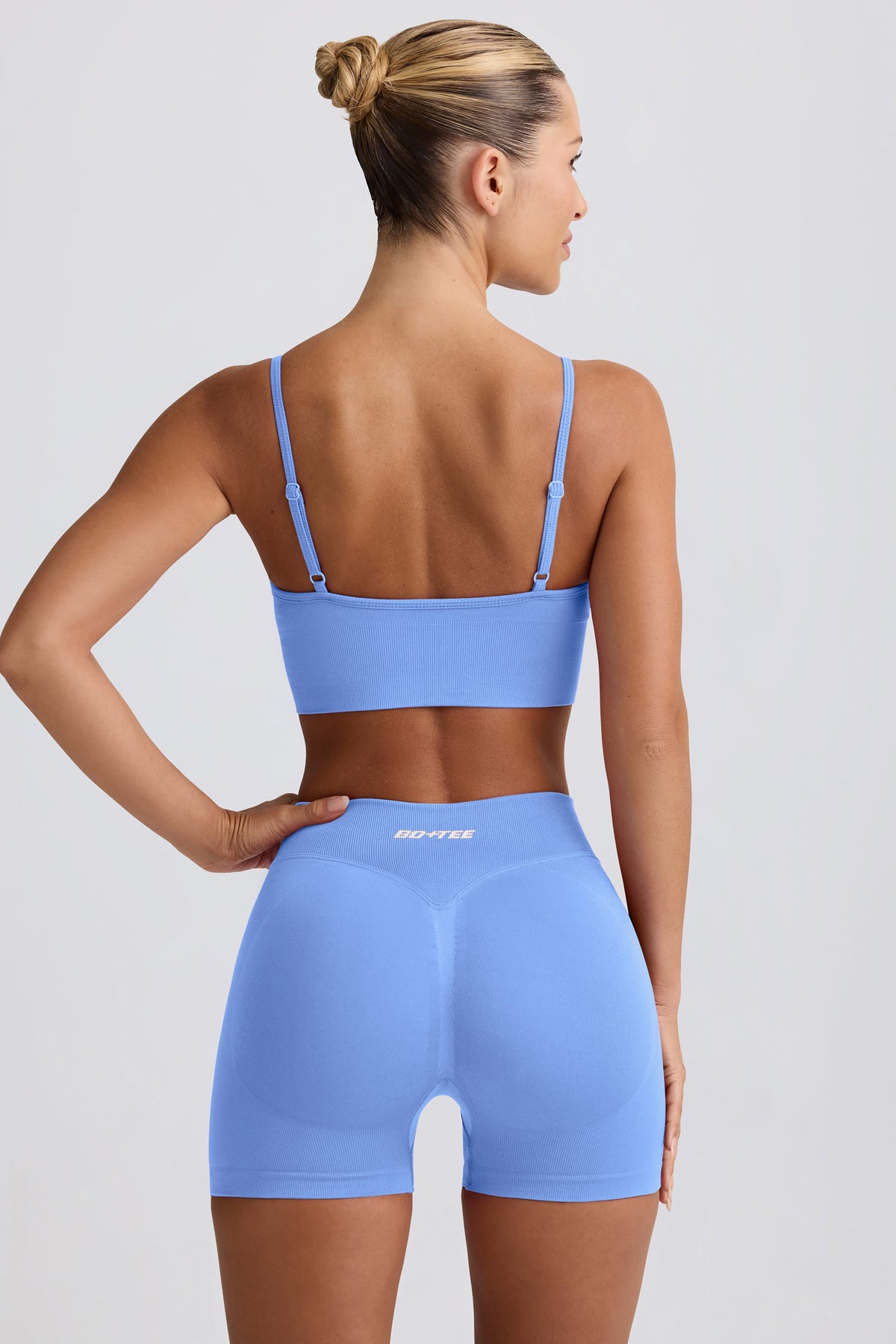 Define Luxe Mini Shorts in Light Blue