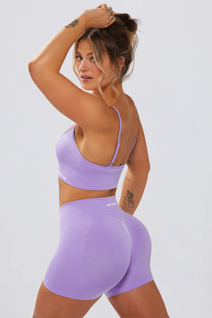 Define Luxe Mini Shorts in Lilac
