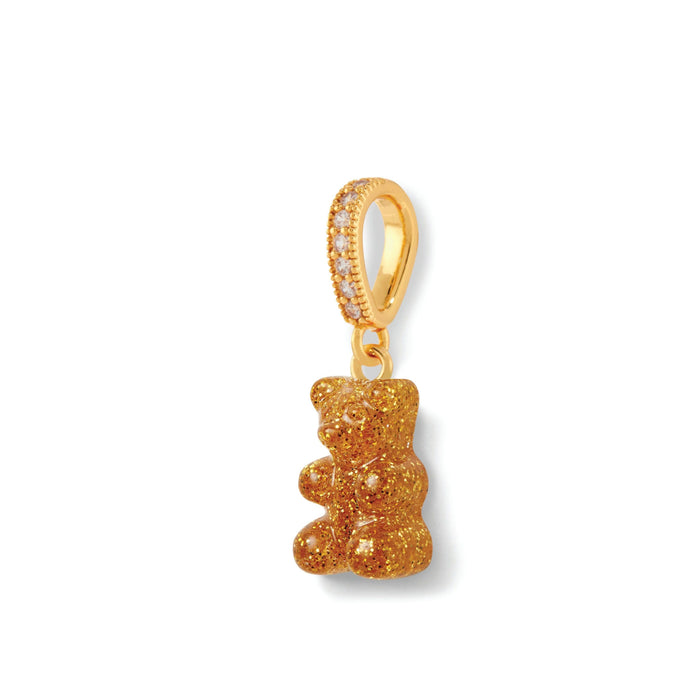 Nostalgia Bear Glitter Pendant, Crystal Connector