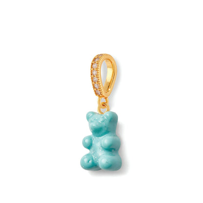 Nostalgia Bear Glitter Pendant, Crystal Connector