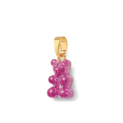 Nostalgia Bear Glitter Pendant, Gold Connector
