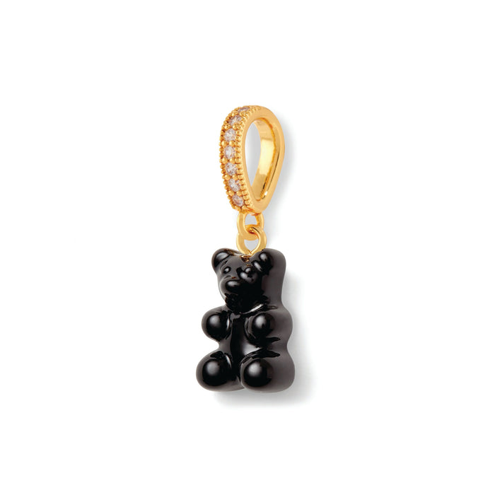 Nostalgia Bear Glossy Pendant, Crystal Gold Connector