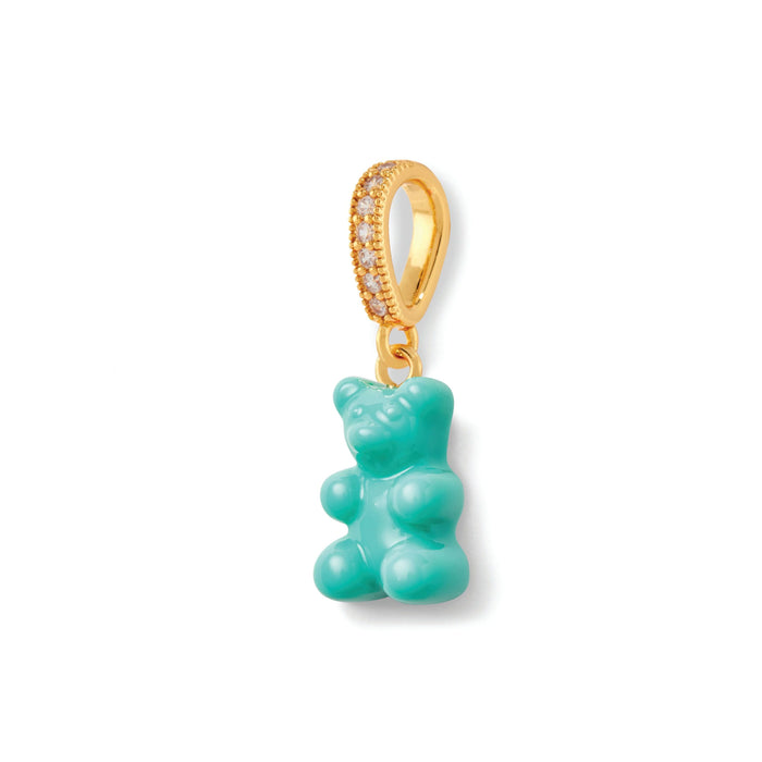 Nostalgia Bear Glossy Pendant, Crystal Gold Connector