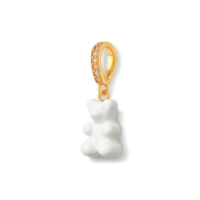 Nostalgia Bear Glossy Pendant, Crystal Gold Connector