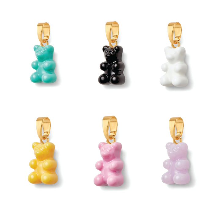 Nostalgia Bear Glossy Pendant, Gold Connector