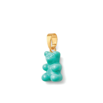 Nostalgia Bear Glossy Pendant, Gold Connector