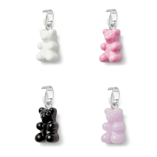 Nostalgia Bear Glossy Pendant Silver Connector