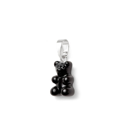 Nostalgia Bear Glossy Pendant Silver Connector
