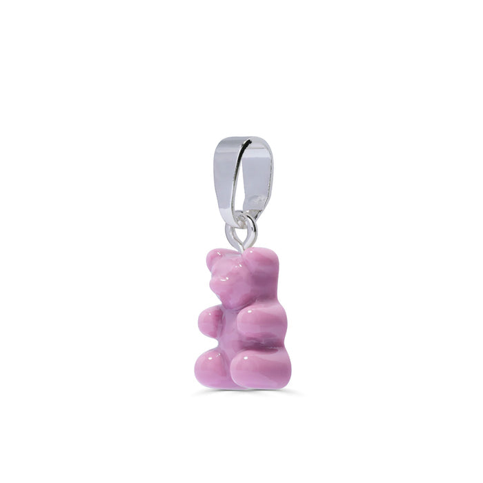 Nostalgia Bear Glossy Pendant Silver Connector