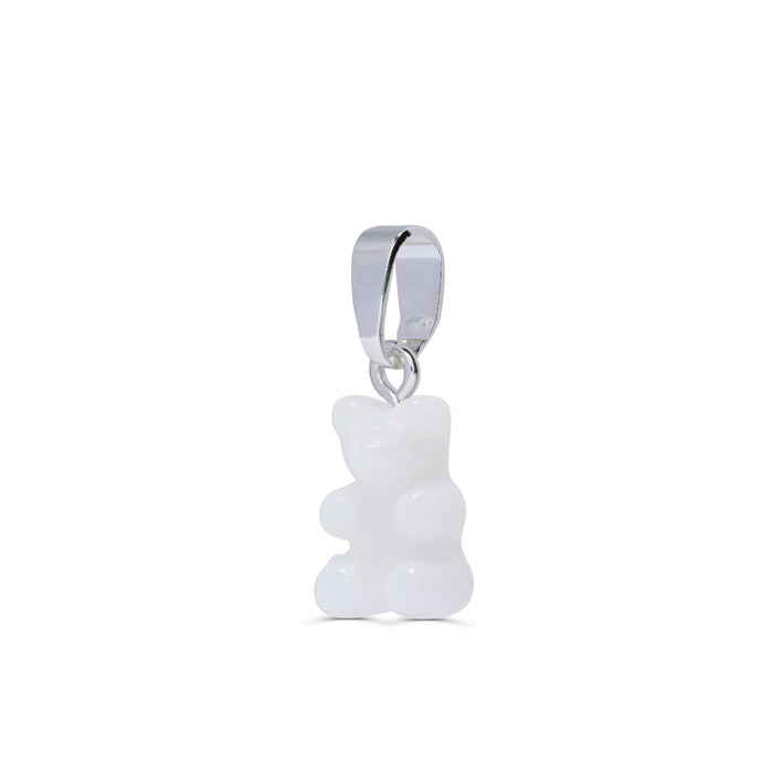Nostalgia Bear Glossy Pendant Silver Connector