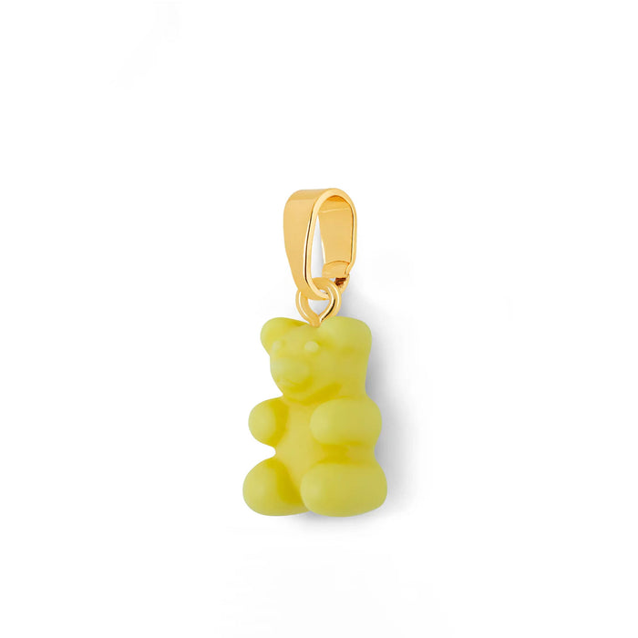 Nostalgia Bear Matte Pendant, Gold Connector