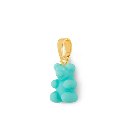 Nostalgia Bear Matte Pendant, Gold Connector