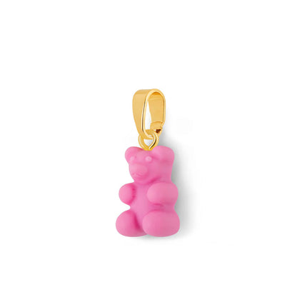 Nostalgia Bear Matte Pendant, Gold Connector