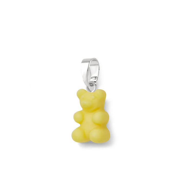 Nostalgia Bear Matte Pendant, Silver Connector