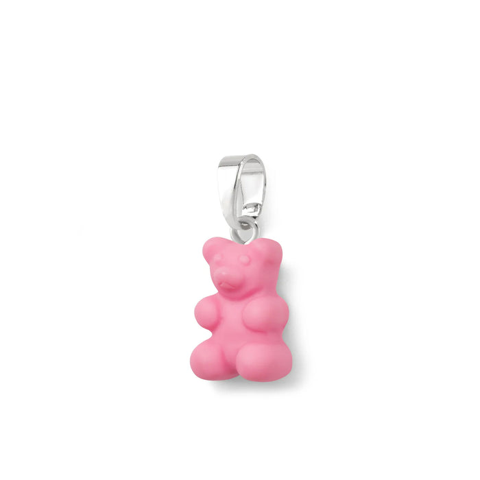 Nostalgia Bear Matte Pendant, Silver Connector