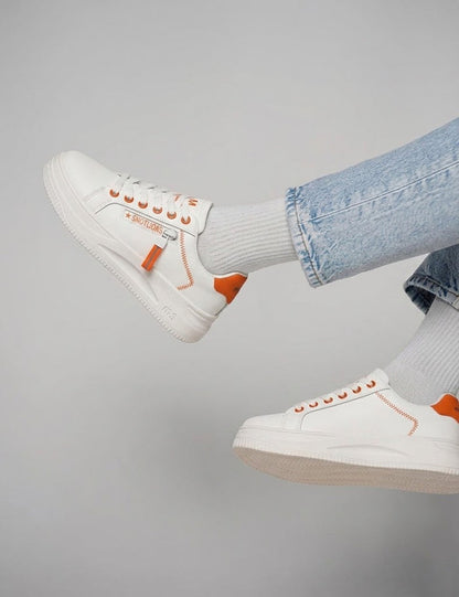 Orrange White Sneakers for Women