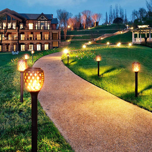 Outdoor Solar Torch Light with Water-Resistant Flickering Flames
