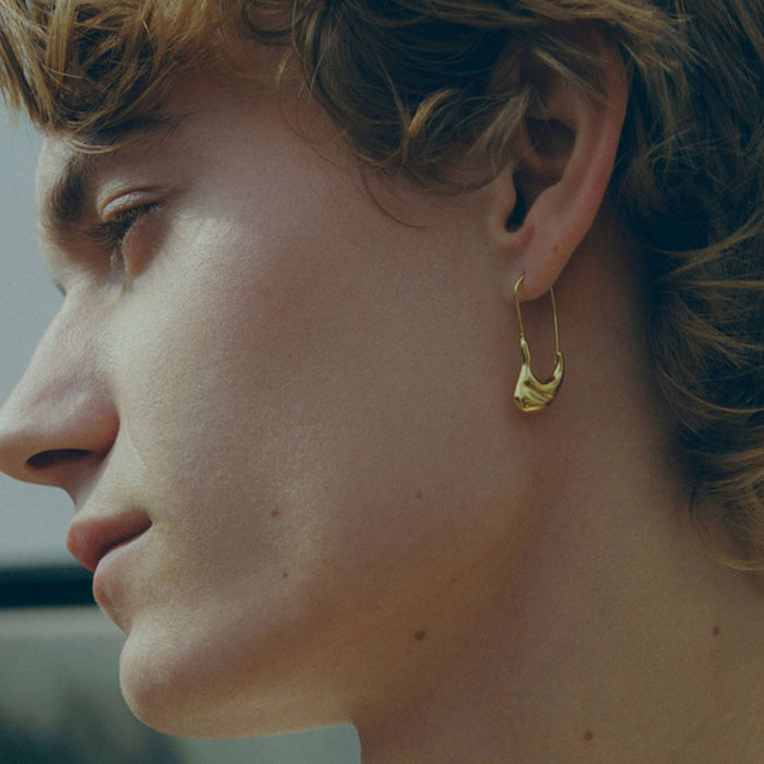 Pebble Mini Earring, Gold