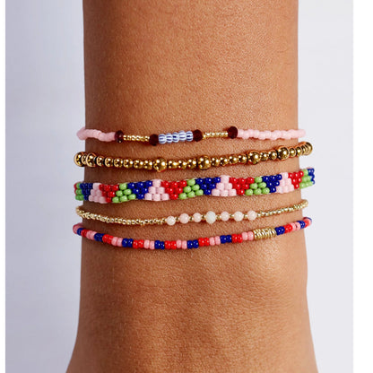 Peppy Bracelet, Red/Pink