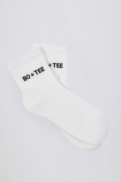 Ribbed Crew Sock Bundle in White