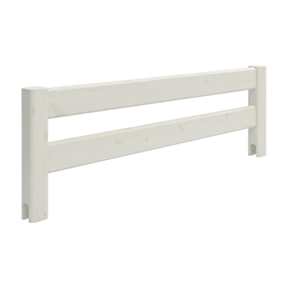 FLEXA guard rail from WHITE collection, solid pine with slats; fits mid-high children’s bed for added safety.