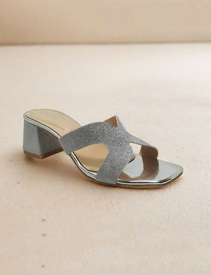 Silver Casual Slippers