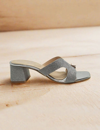 Silver Casual Slippers