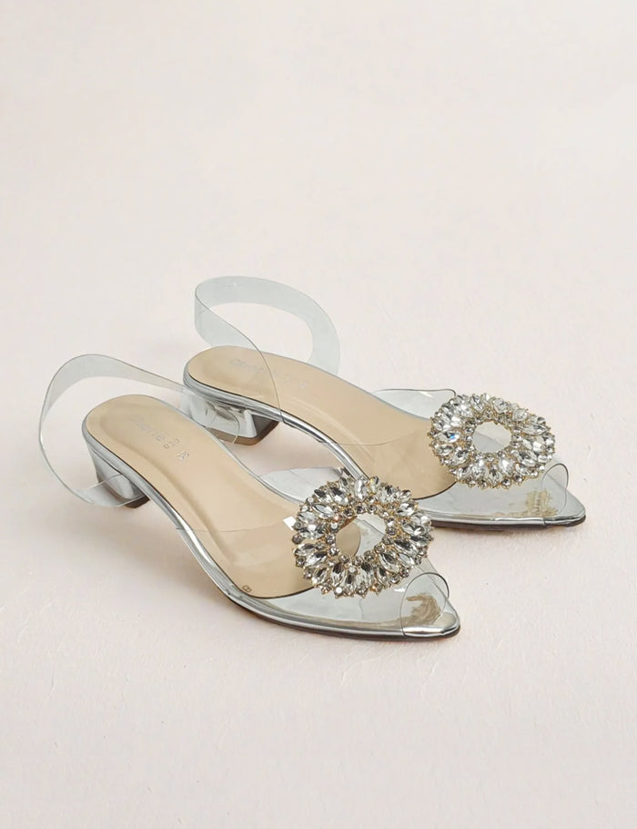 Silver Fancy Sandals