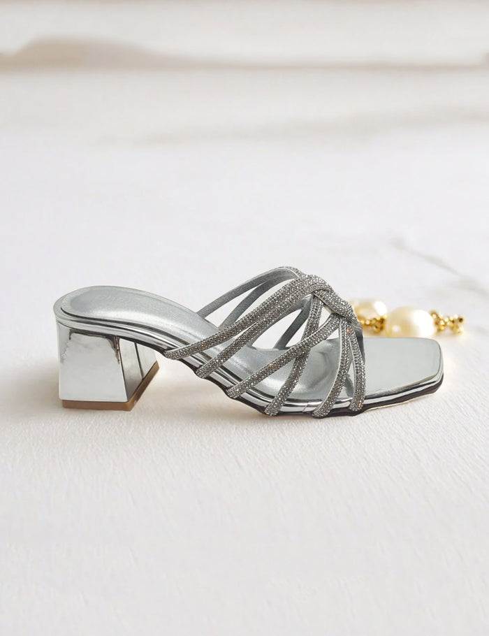 Silver Fancy Slippers